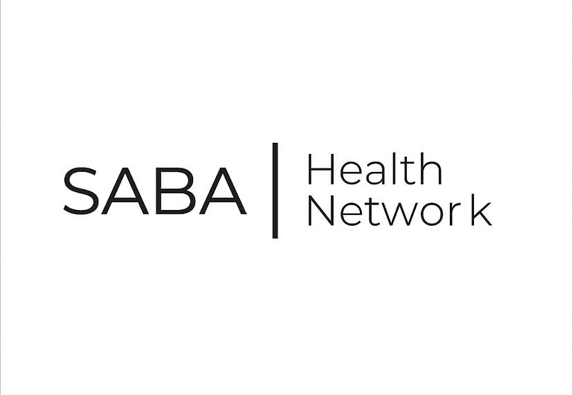 SABA Health Network logo with text on a white background.